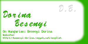 dorina besenyi business card